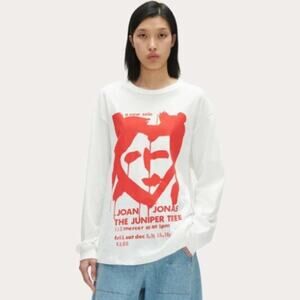 Rachel Comey Joan Jonas Oversized Graphic Long Sleeve T-Shirt, Size Small